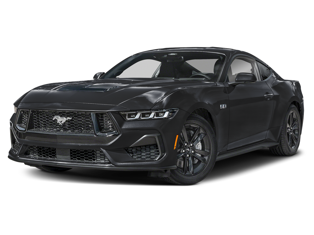 2024 Ford Mustang GT Premium in Shadow Black — front three-quarter view