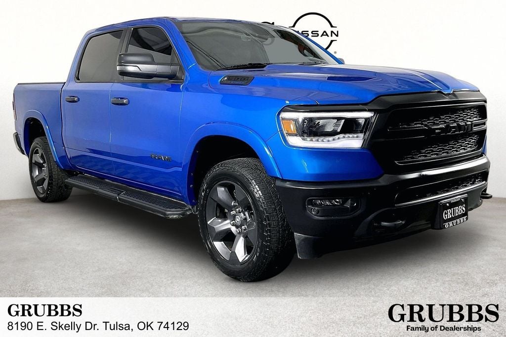 2023 RAM 1500 Big Horn/Lone Star in Hydro Blue Pearlcoat — front three-quarter view