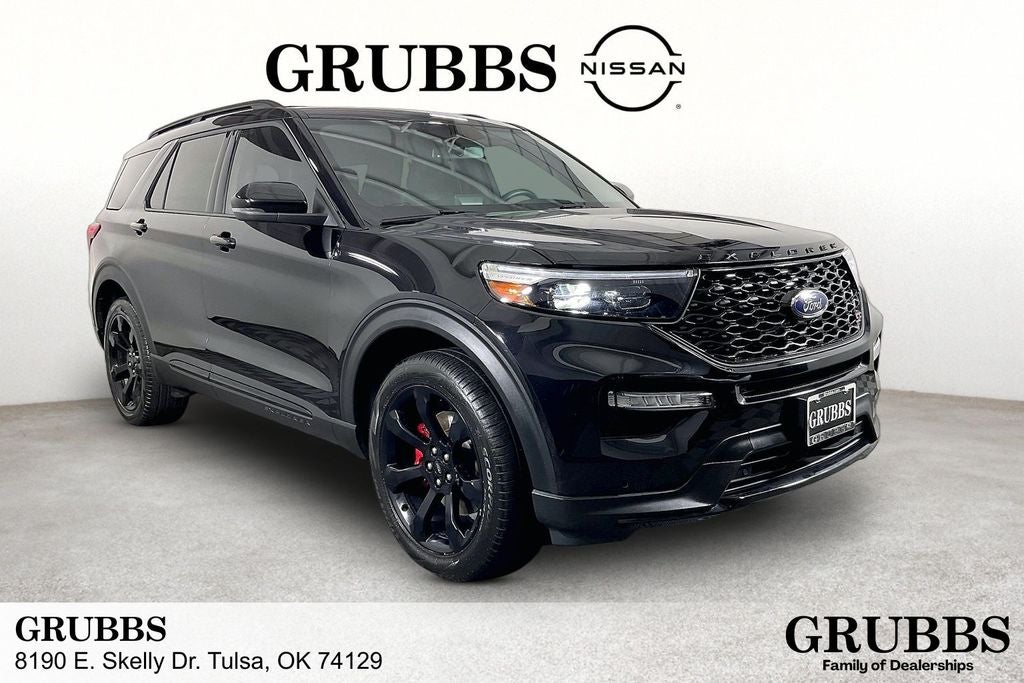2024 Ford Explorer ST in Black Metallic — front three-quarter view