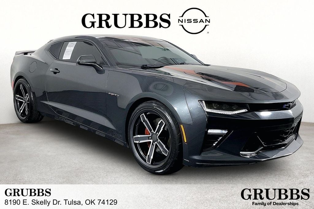 2017 Chevrolet Camaro SS 2SS in Nightfall Gray Metallic — front three-quarter view