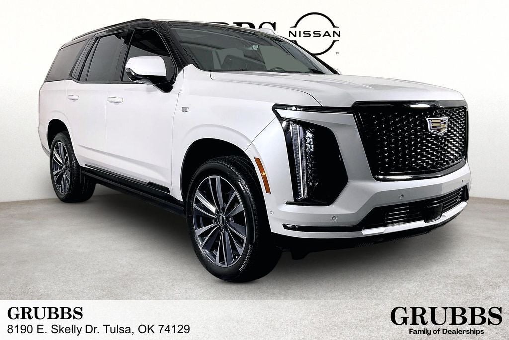 2025 Cadillac Escalade Sport Touring Package in Crystal White Tricoat — front three-quarter view