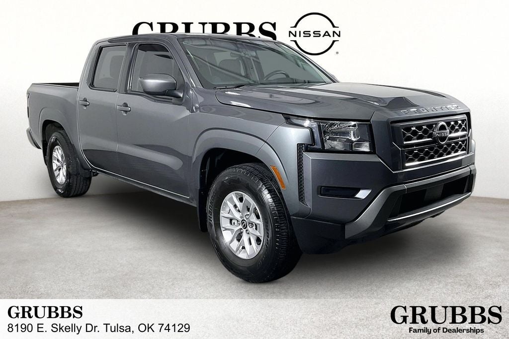 2024 Nissan Frontier SV in Gun Metallic — front three-quarter view