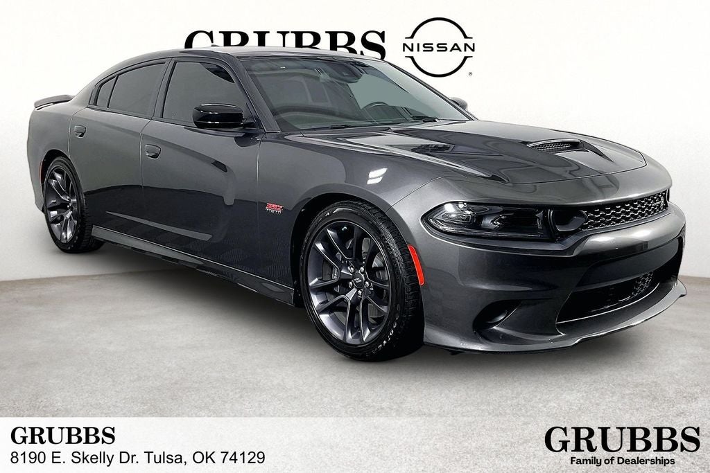 2023 Dodge Charger R T Scat Pack in Granite Crystal Metallic Clearcoat — front three-quarter view