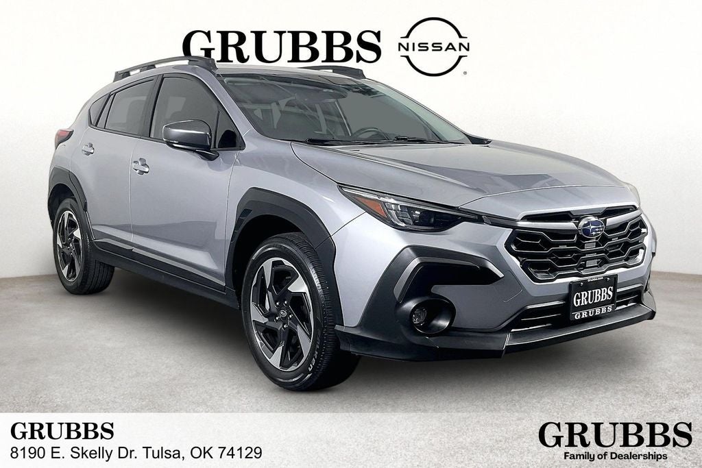 2025 Subaru Crosstrek Limited in Ice Silver Metallic — front three-quarter view