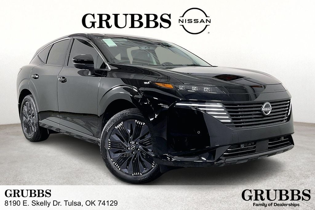 2026 Nissan Murano Platinum in Super Black — front three-quarter view