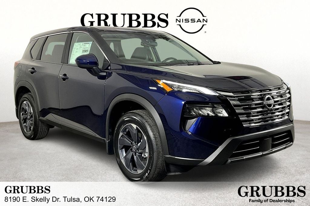 2026 Nissan Rogue SV in Deep Ocean Blue Pearl — front three-quarter view