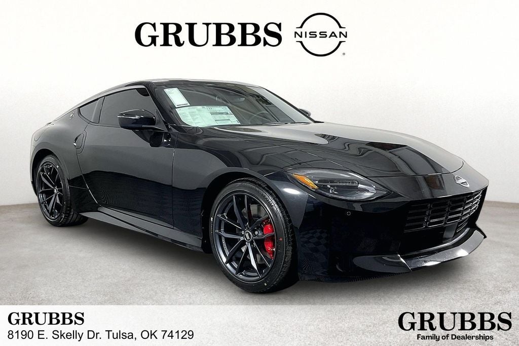 2026 Nissan Z Performance in Black Diamond Pearl — front three-quarter view
