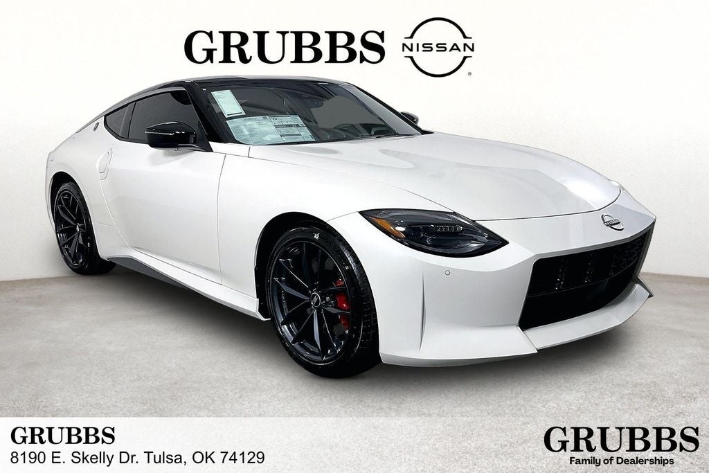2026 Nissan Z Performance in Pearl White/Super Black — front three-quarter view